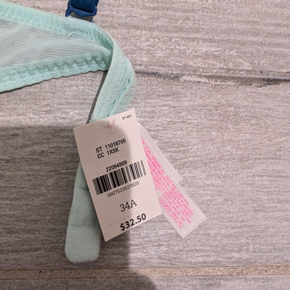 34A SMALL Victoria’s Secret PINK green bra set - Picture 3 of 3